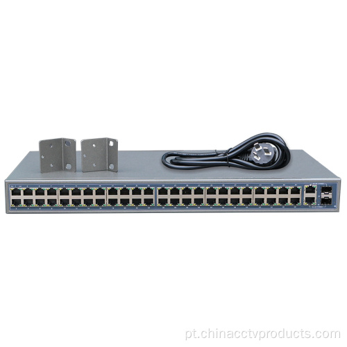 48port 10/100Mbps Melhor poder sobre o interruptor Ethernet Poe